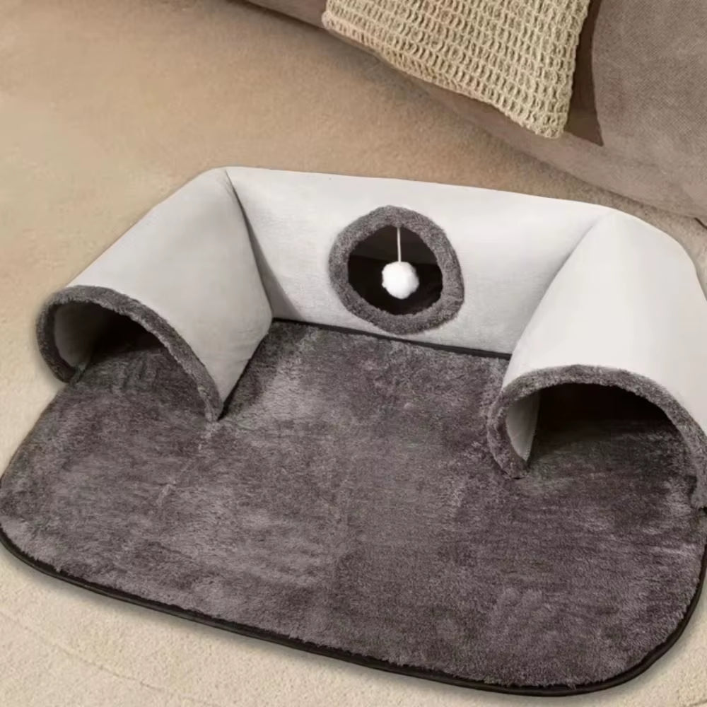 Warm Non-Slip Base Cat Tunnel Bed Removable Washable U-Shaped Cat Nest anti Dirty Cat Channel Pet Supplies