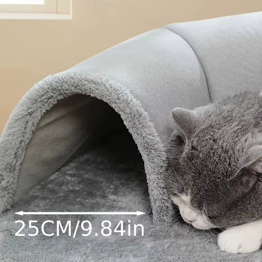 Warm Non-Slip Base Cat Tunnel Bed Removable Washable U-Shaped Cat Nest anti Dirty Cat Channel Pet Supplies