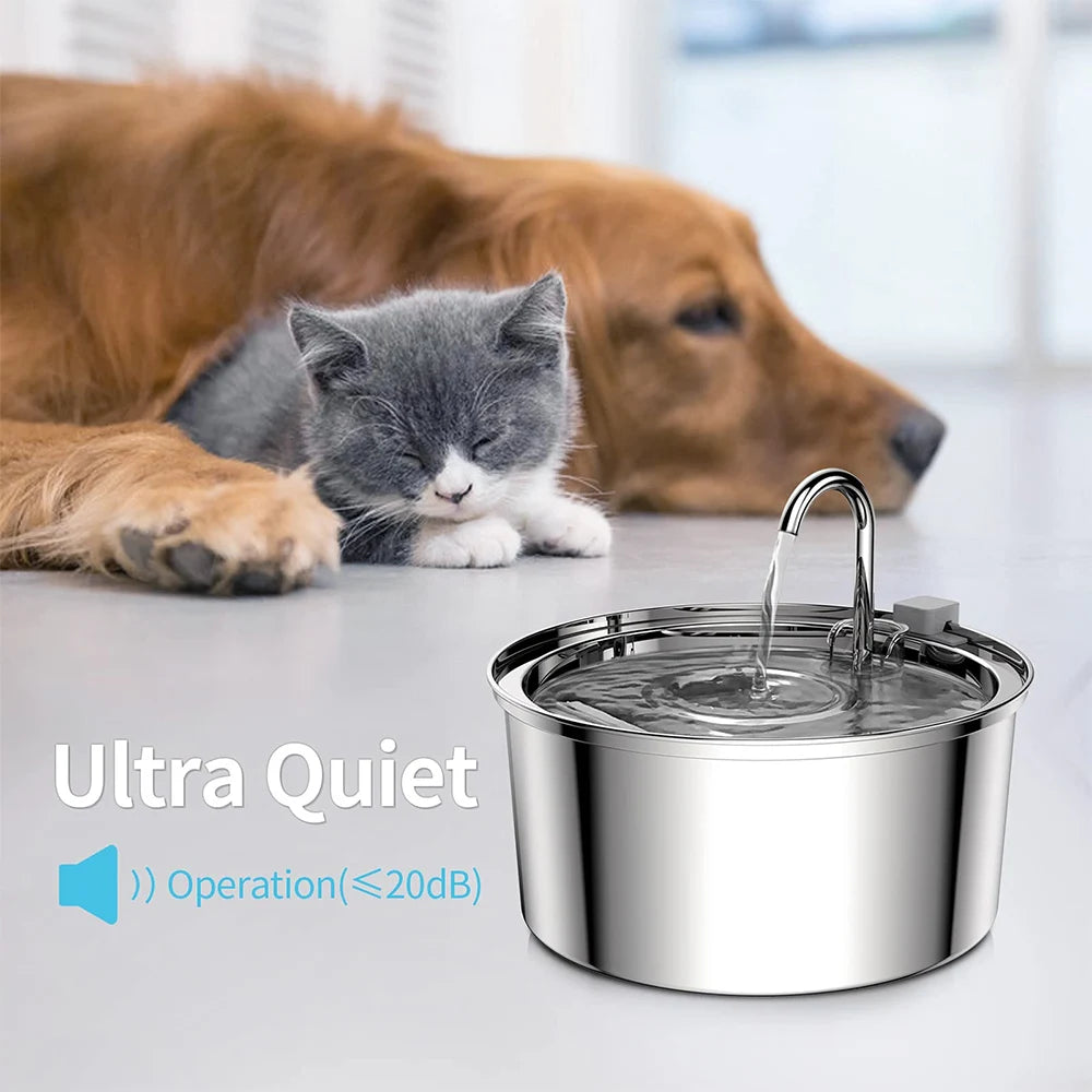 MaisonPaw™ FlowPure Stainless Fountain (3.2L)