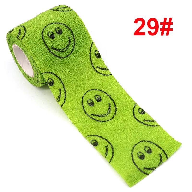 Animal Pattern Printed Self Adhesive Elastic Bandage 4.5M Sports Wrap Tape for Finger Joint Knee First Aid Kit Pet Tape