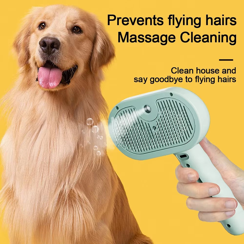 Pet Clean Steam Spray Dog Grooming Brush Unique Steam Brush for Dogs Luxury Grooming Brush Dog Steam Brush C