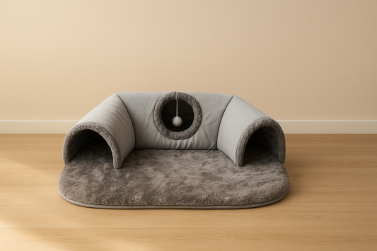 MaisonPaw™ U-Shaped Cat Tunnel Bed — Warm, Non-Slip, Removable & Washable
