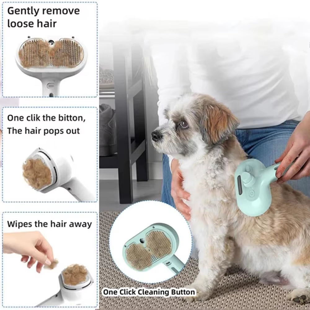 Pet Clean Steam Spray Dog Grooming Brush Unique Steam Brush for Dogs Luxury Grooming Brush Dog Steam Brush C