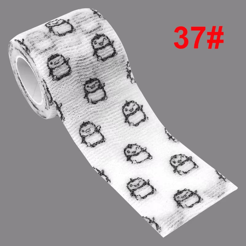 Animal Pattern Printed Self Adhesive Elastic Bandage 4.5M Sports Wrap Tape for Finger Joint Knee First Aid Kit Pet Tape