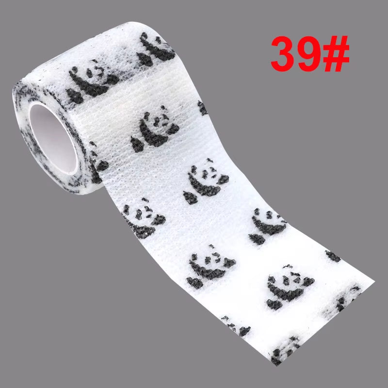 Animal Pattern Printed Self Adhesive Elastic Bandage 4.5M Sports Wrap Tape for Finger Joint Knee First Aid Kit Pet Tape