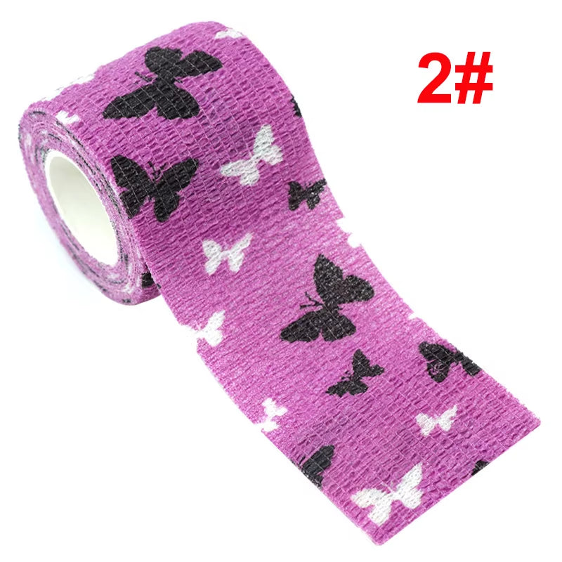 Animal Pattern Printed Self Adhesive Elastic Bandage 4.5M Sports Wrap Tape for Finger Joint Knee First Aid Kit Pet Tape
